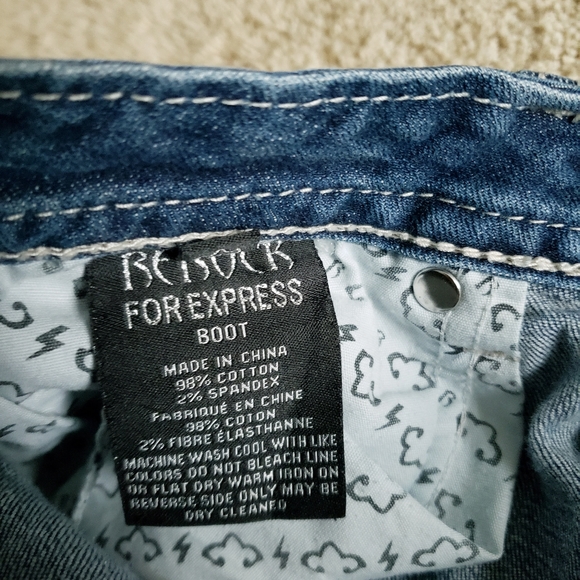 Rerock for Express boot cut jeans - Picture 2 of 6